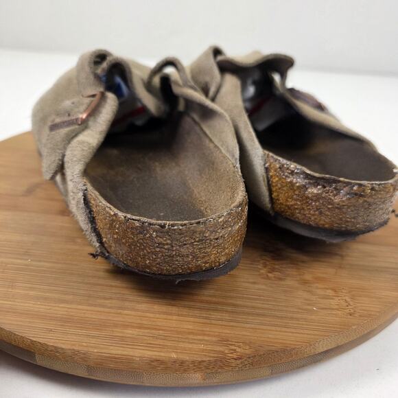 Birkenstock Taupe Suede Slip-Ons - Picture 7 of 12
